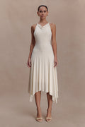 Modal Hankie Midi Dress - Ivory
