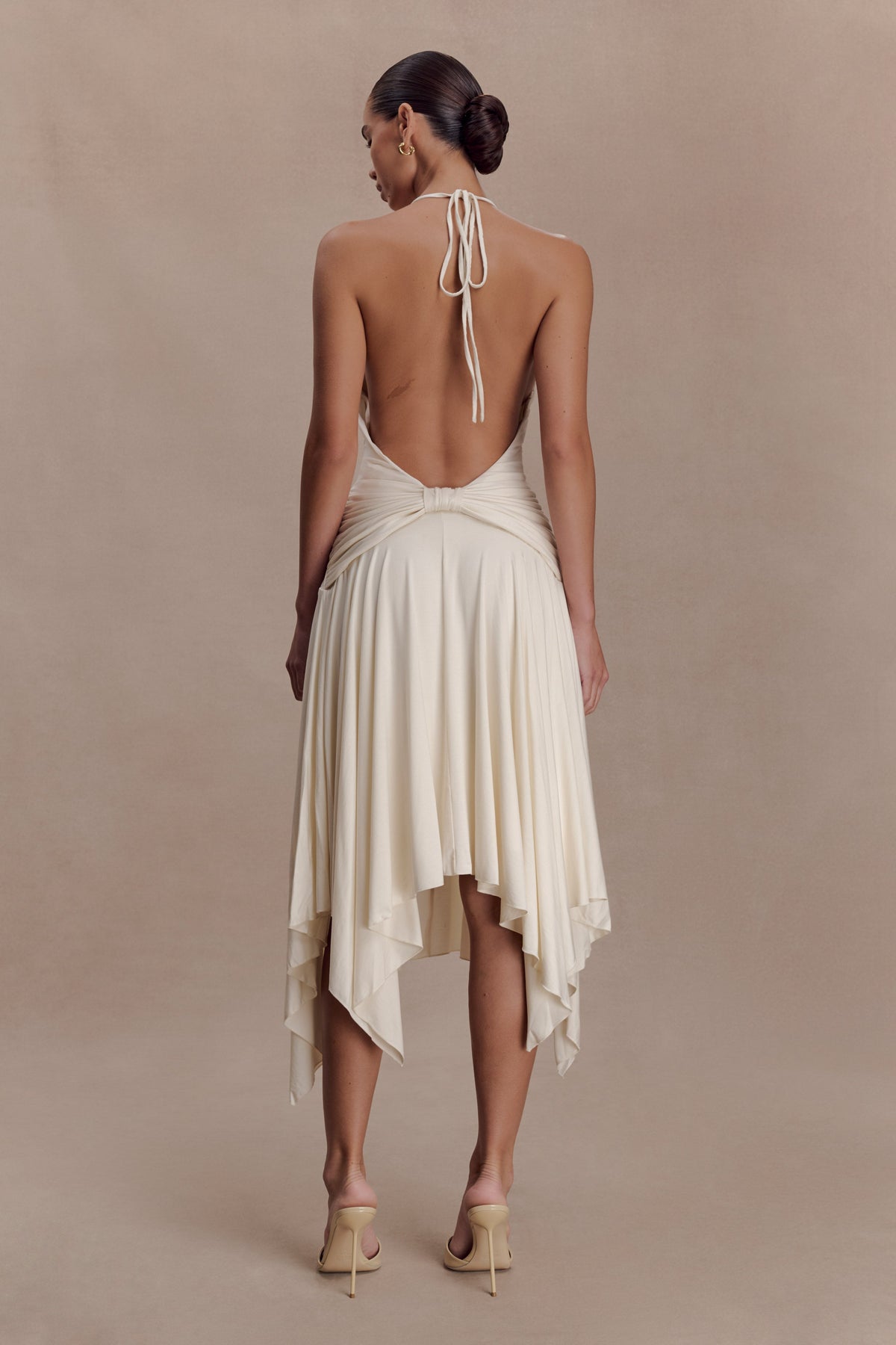 Modal Hankie Midi Dress - Ivory