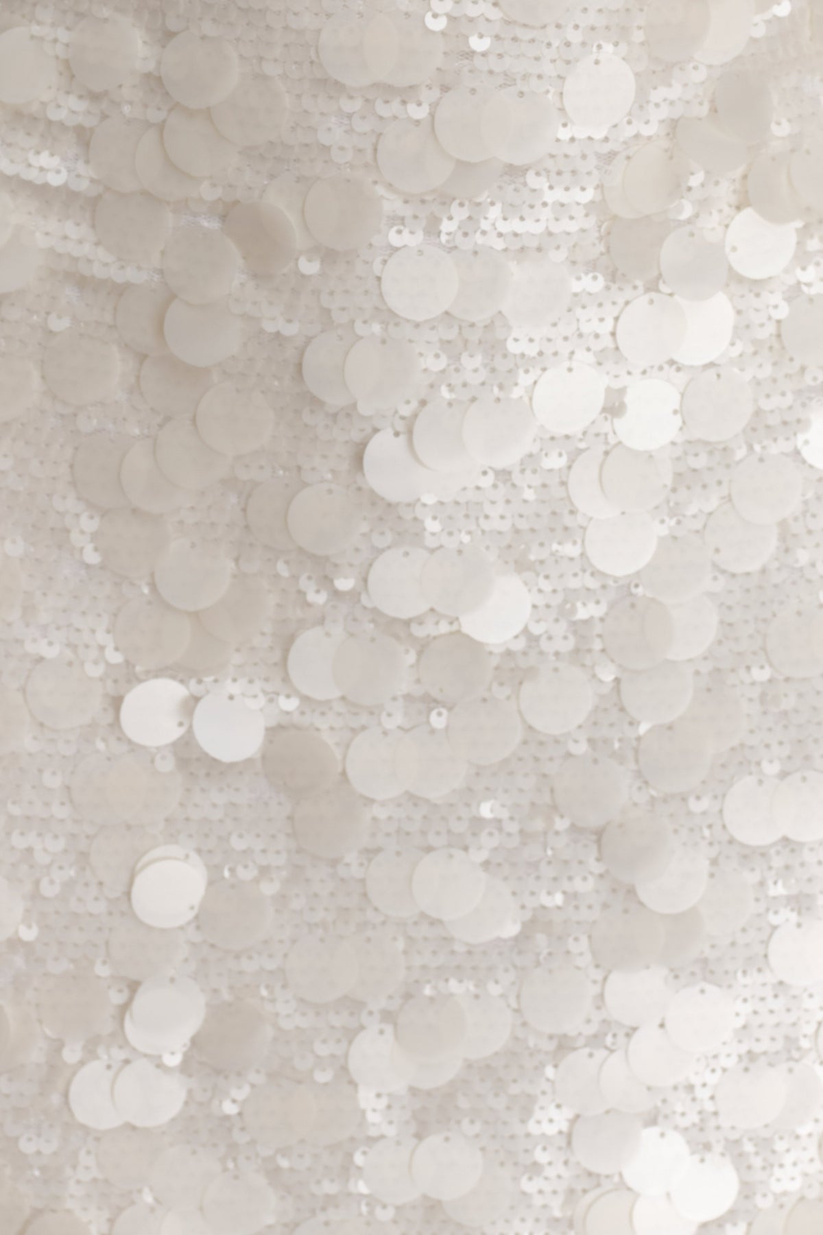 Sequin Halter Mini Dress - Ivory