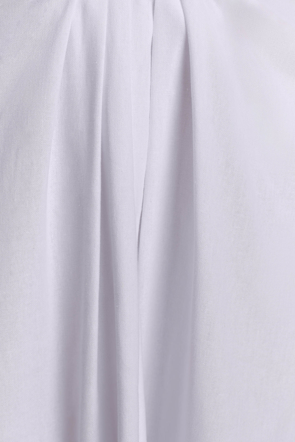 Draped Linen Midi Skirt - White