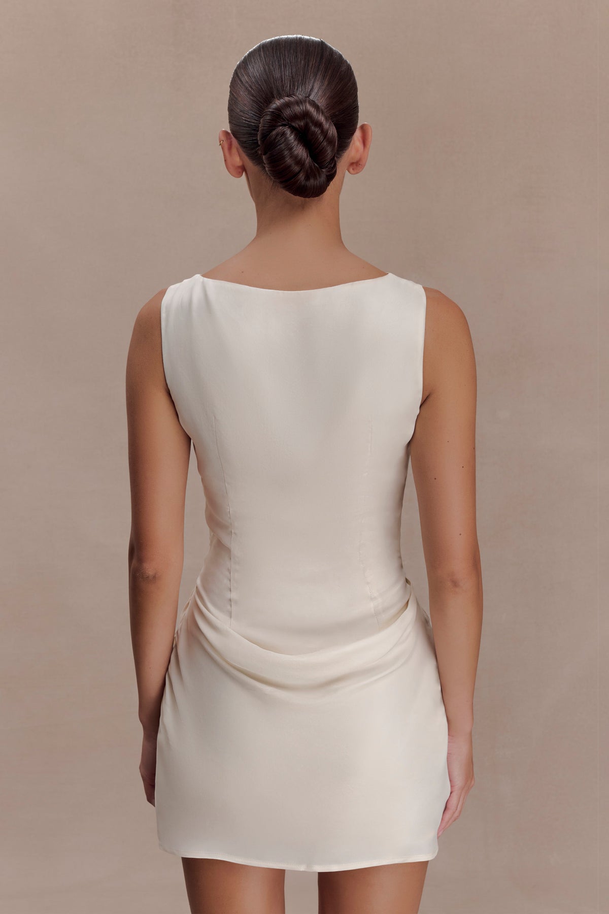 Draped Mini Dress - Ivory