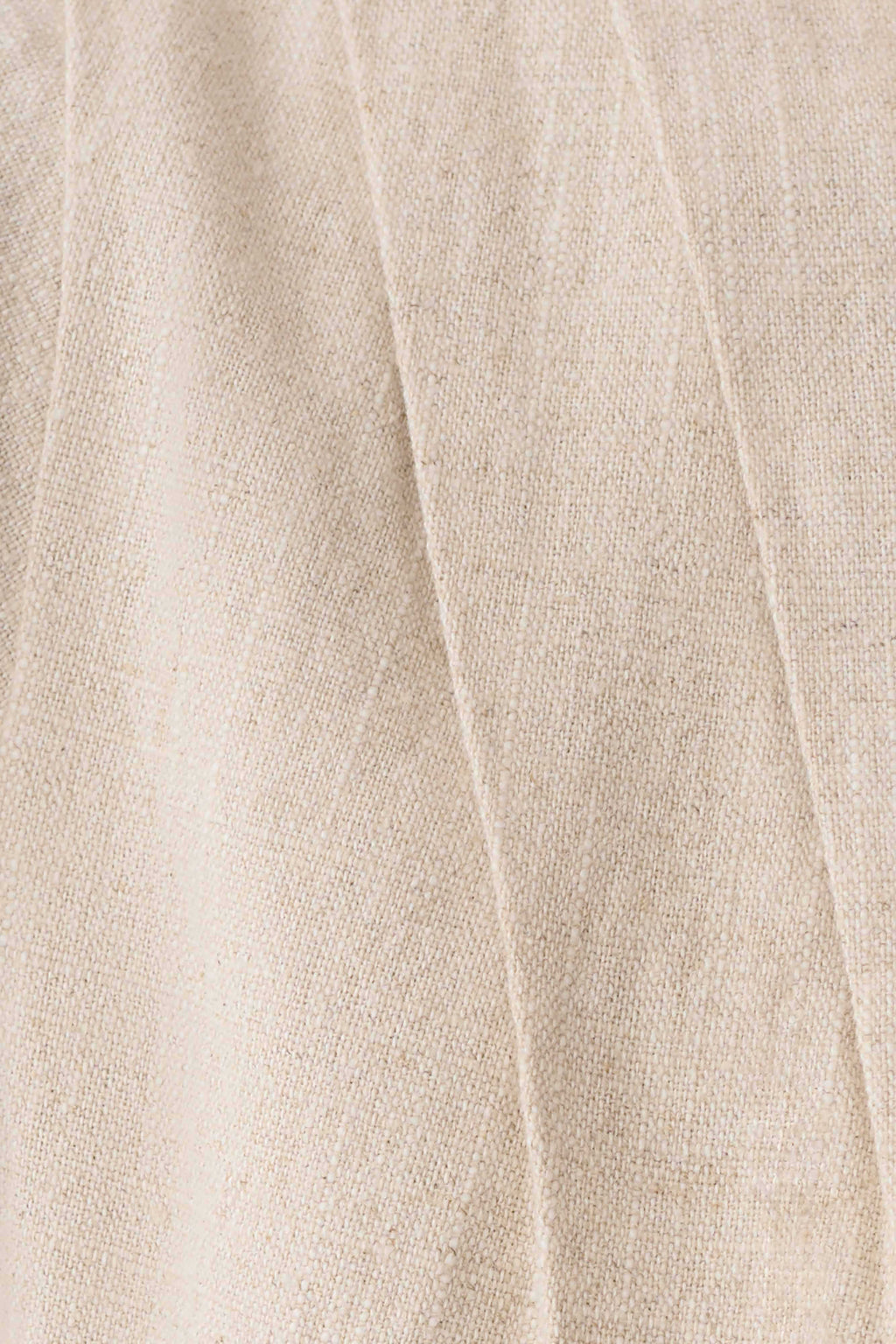Linen Front Bows Short Sleeve Top - Natural