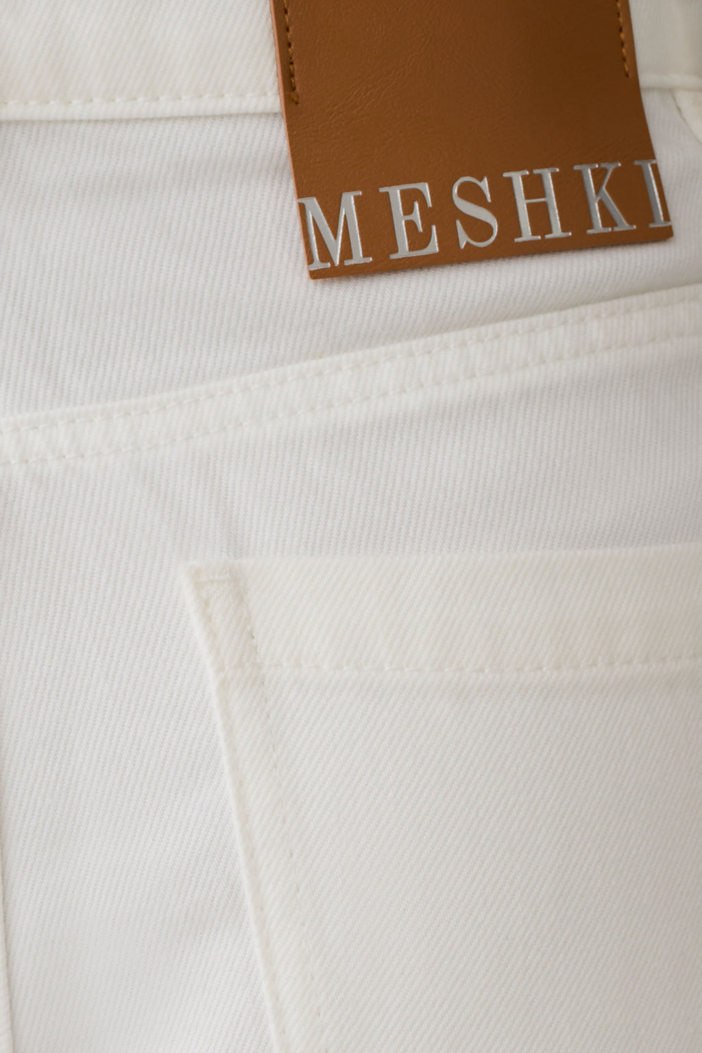 Wide Leg Denim Jeans - White