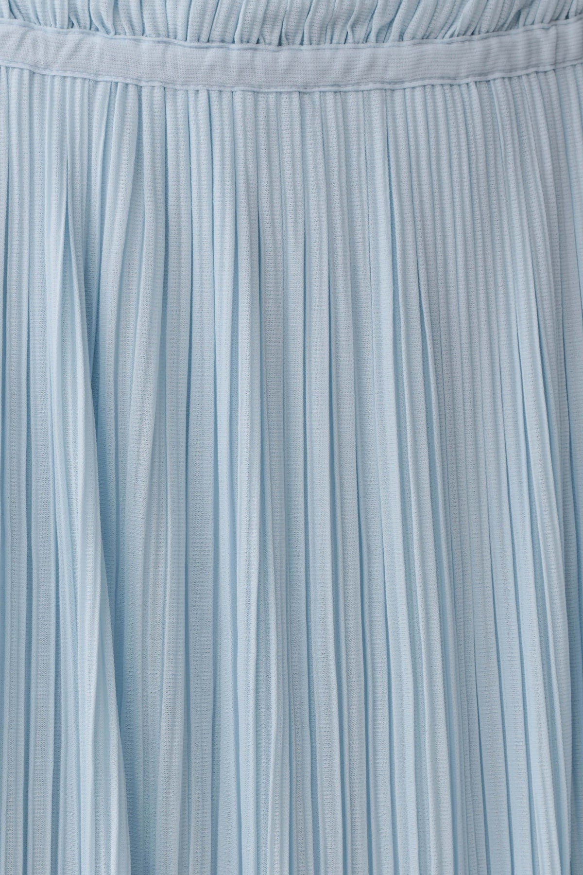 Gathered Plisse Maxi Skirt - Pale Blue