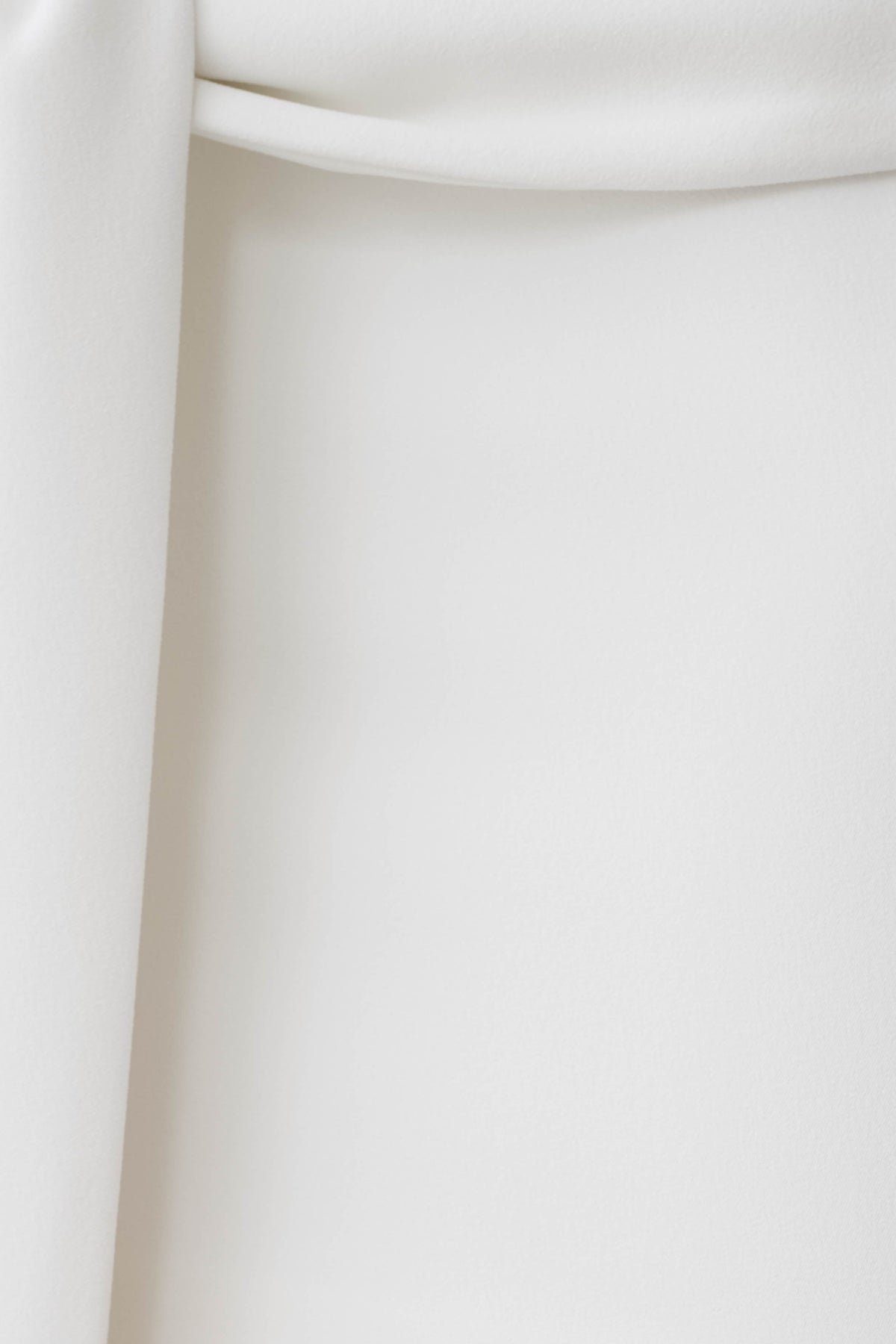 Off Shoulder Mini Dress With Waist Tie - White