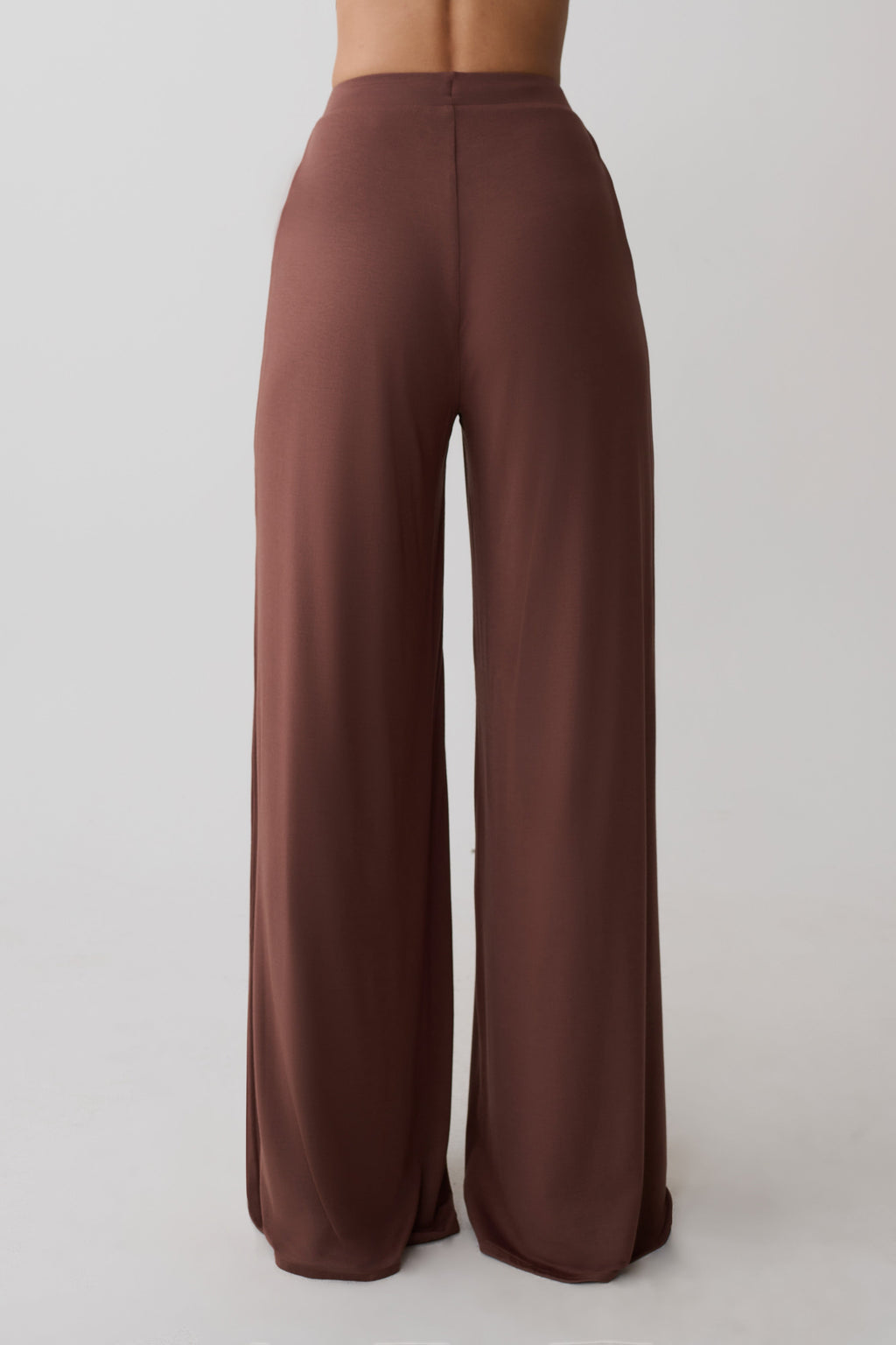 Wide Leg Modal Pants - Chocolate