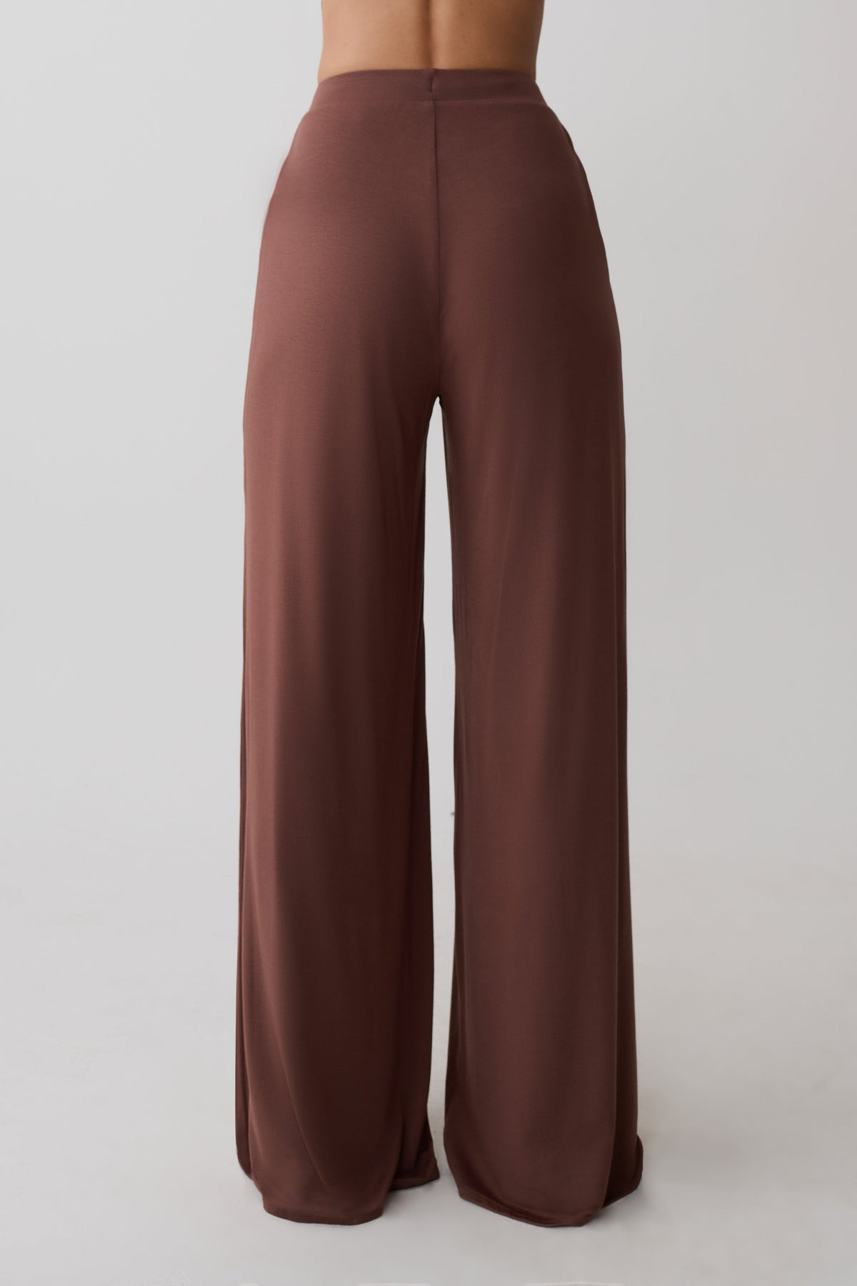 Wide Leg Modal Pants - Chocolate