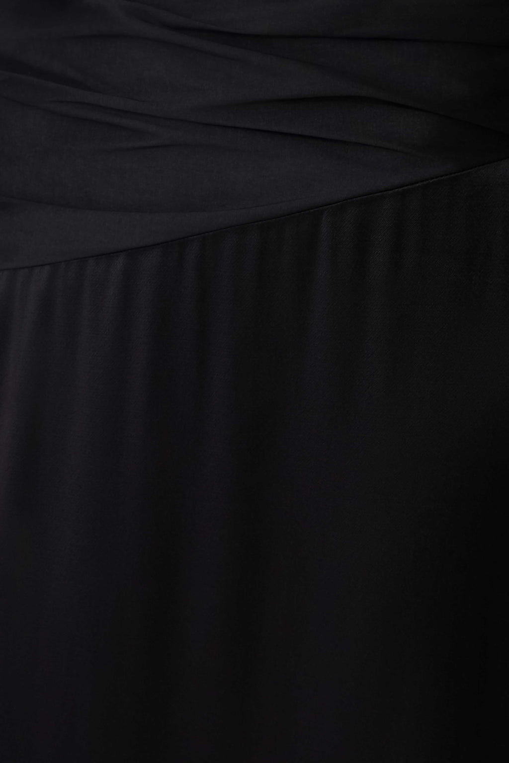 Strapless Taffeta Maxi Dress - Black