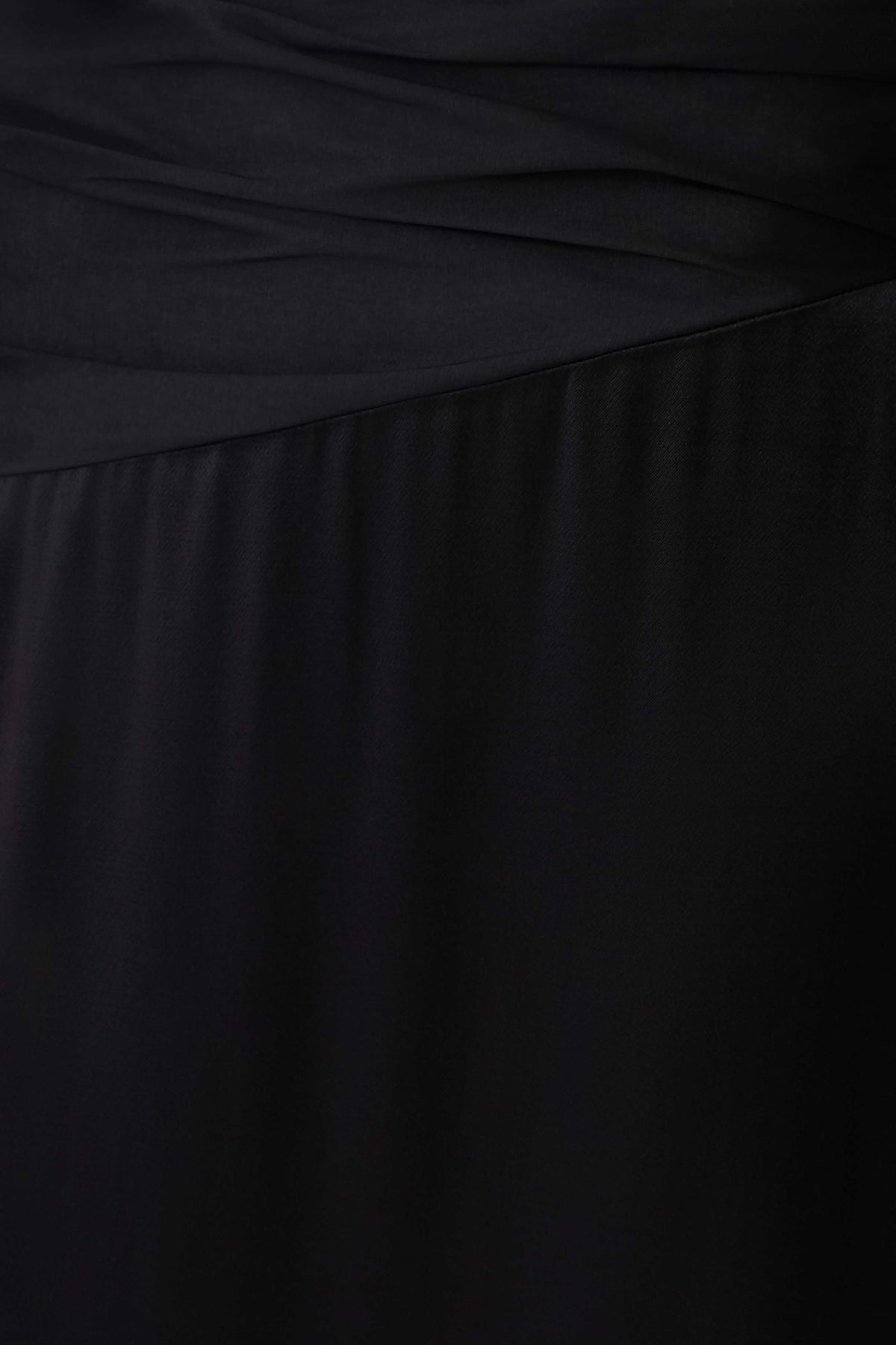 Strapless Taffeta Maxi Dress - Black
