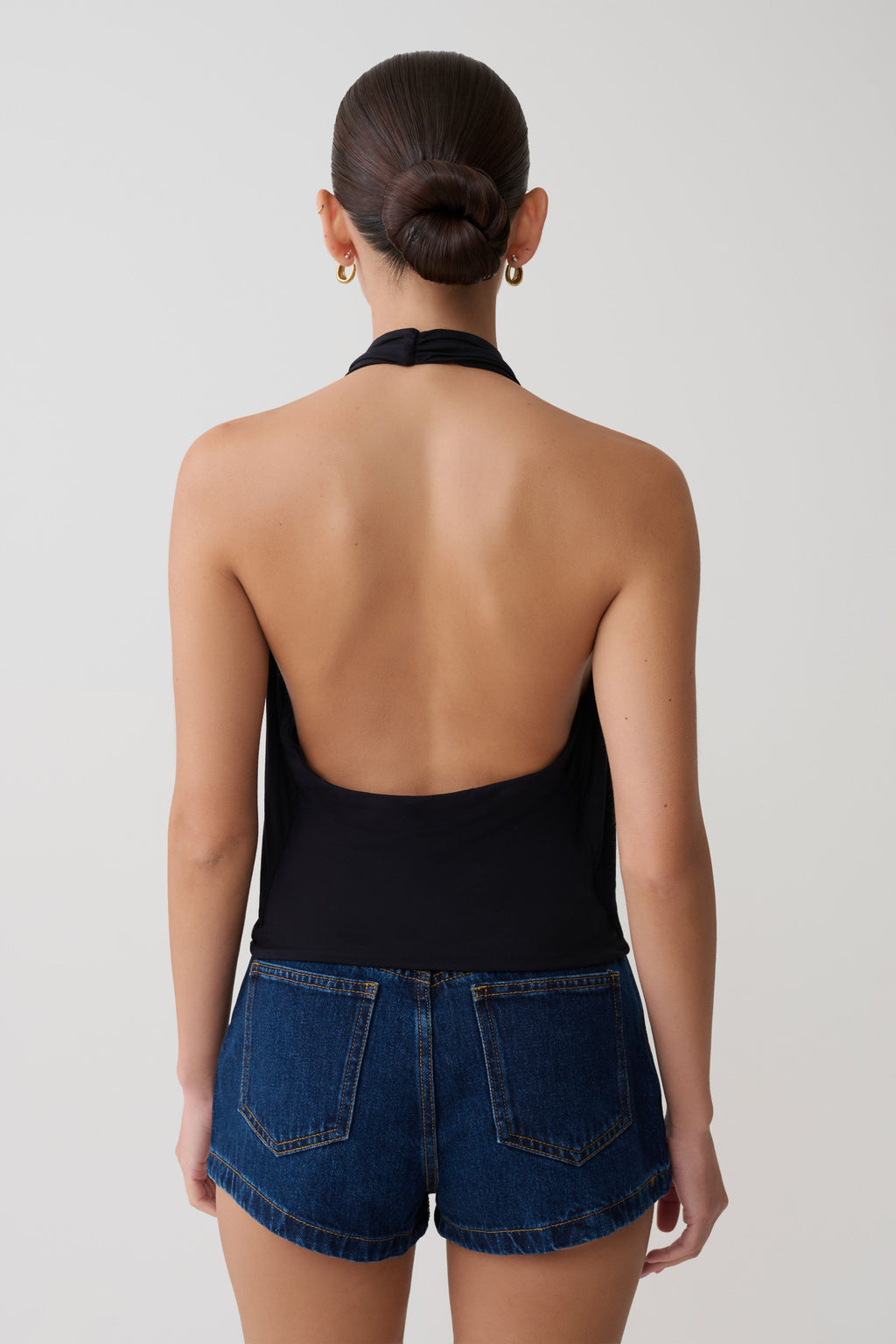 Cowl Front Modal Top - Black