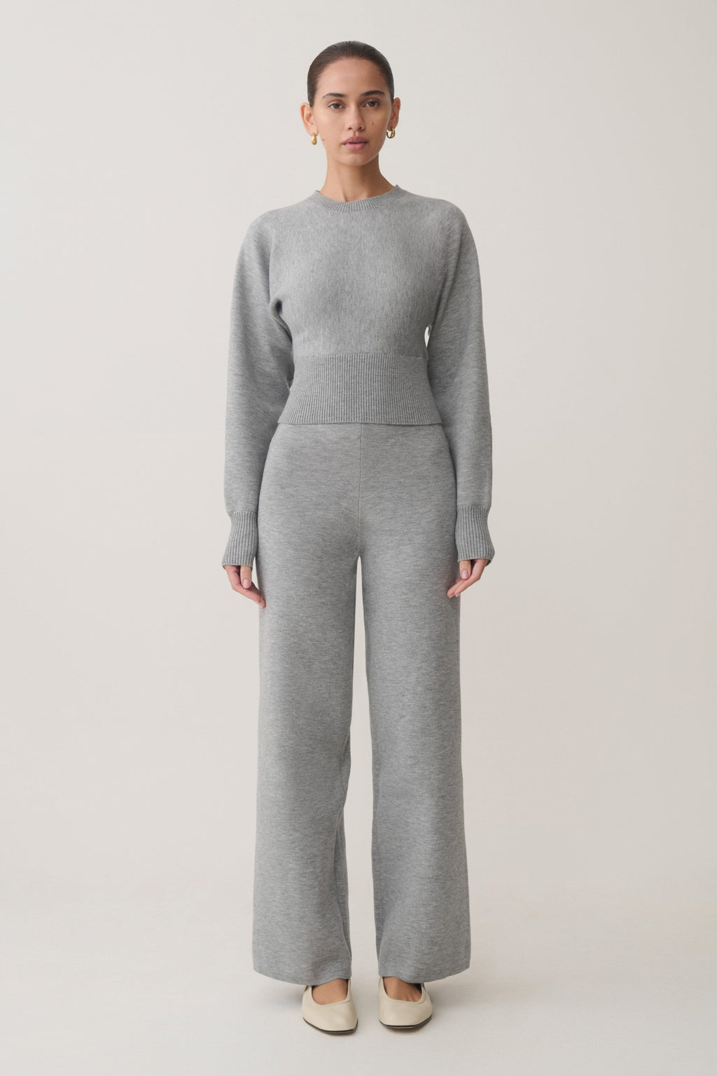 Cinched Waist Jumper - Grey Marle