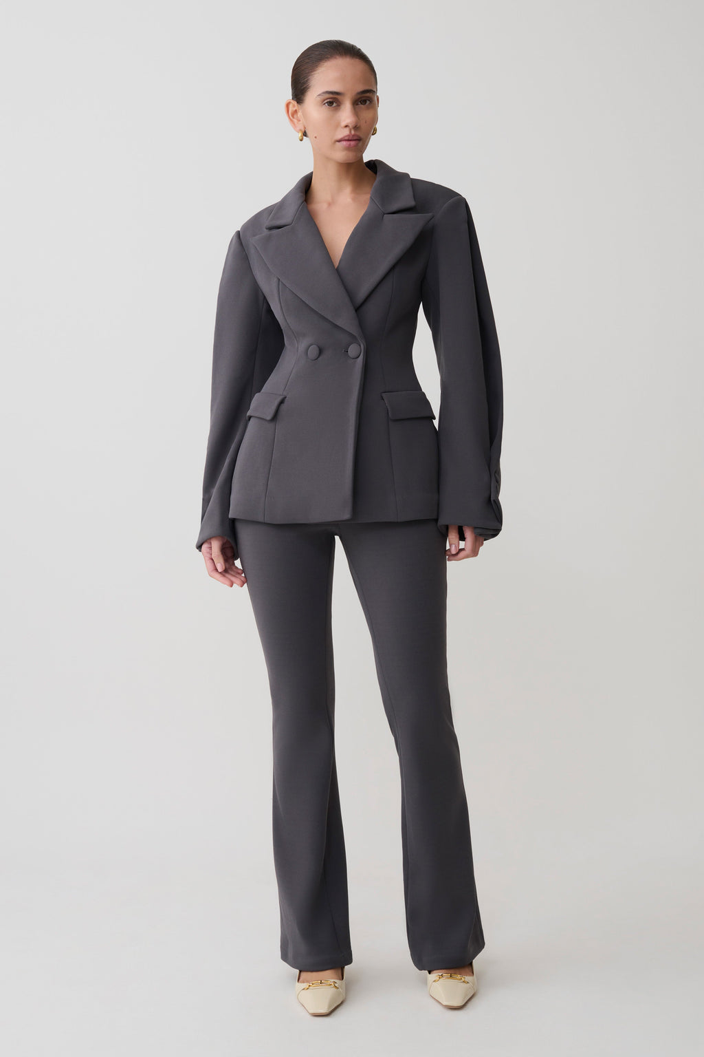 Fit And Flare Pant - Charcoal Shadow
