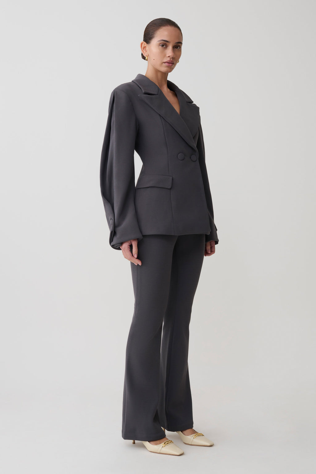 Fit And Flare Pant - Charcoal Shadow