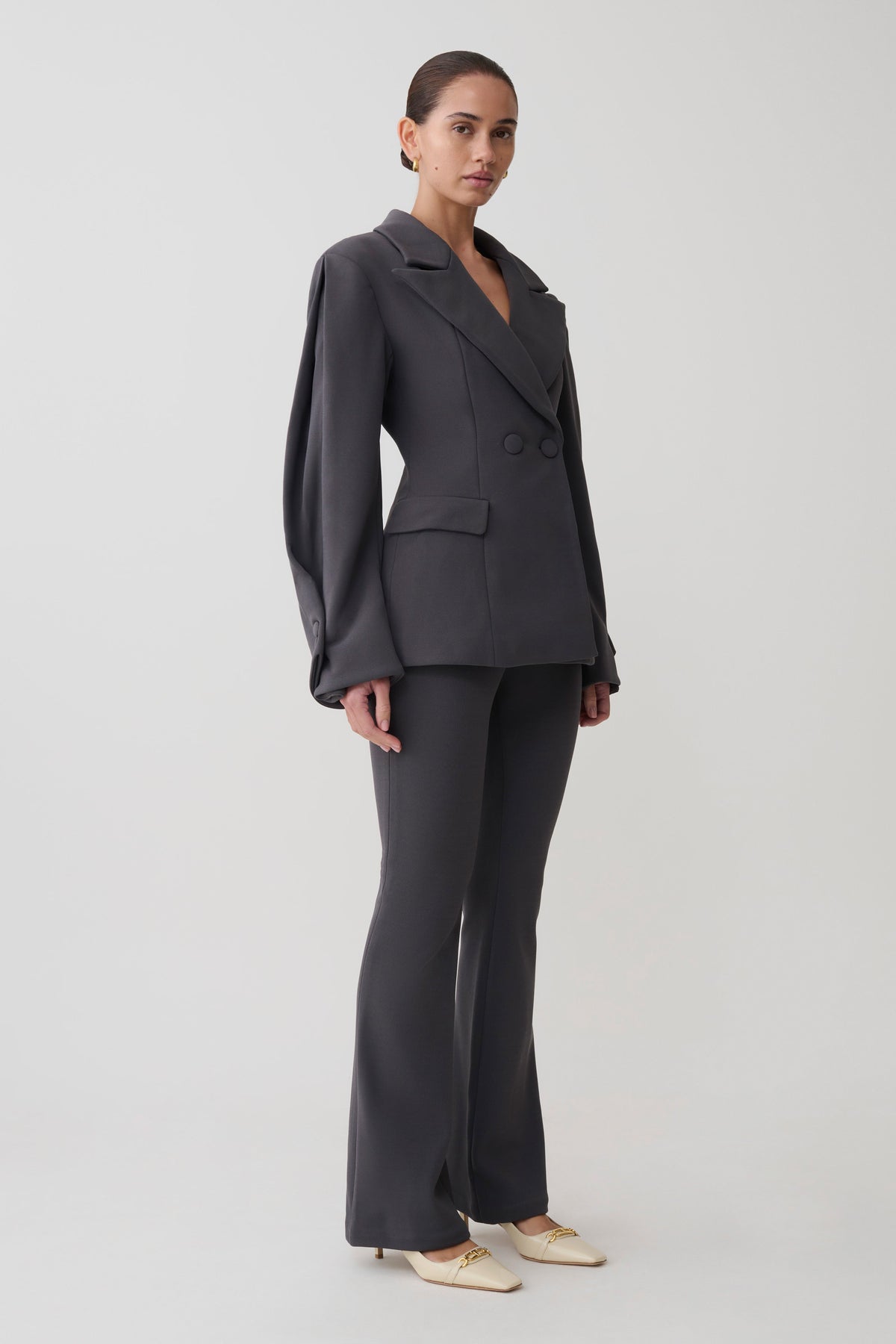 Fit And Flare Pant - Charcoal Shadow