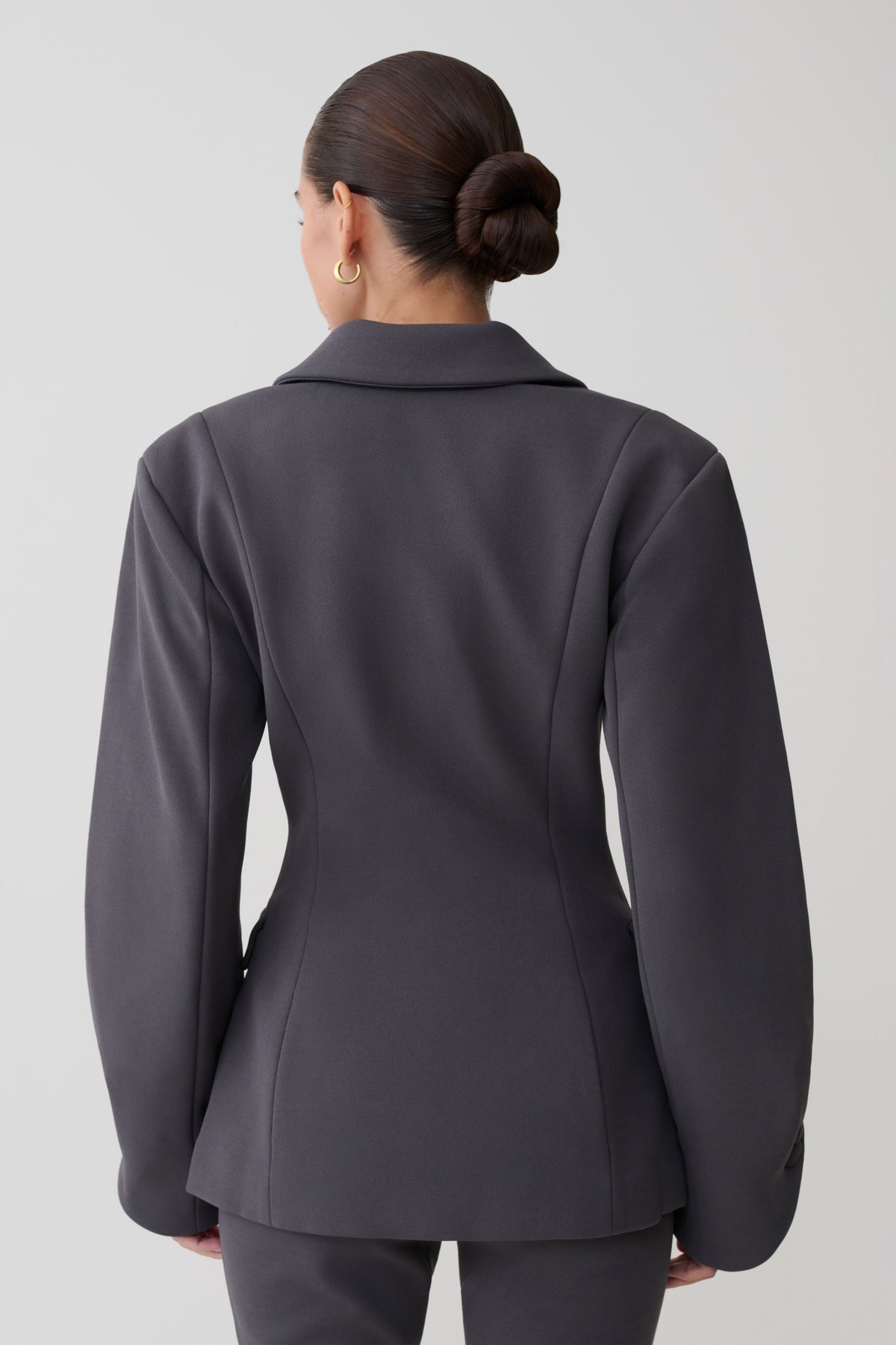 Structured Blazer - Charcoal Shadow