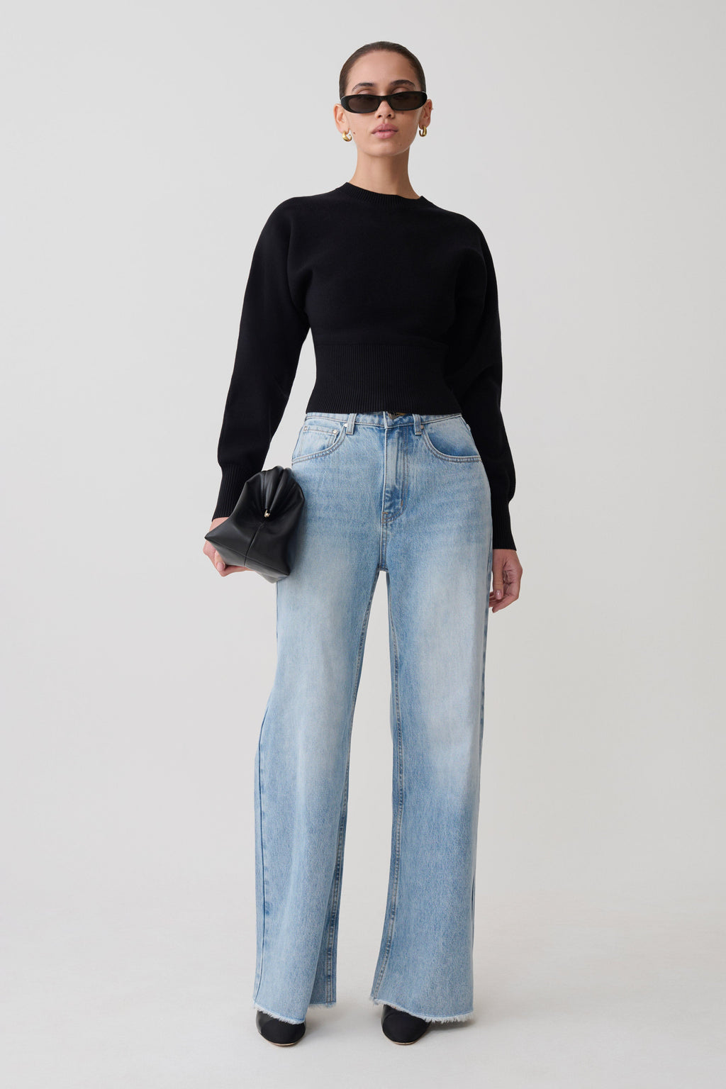 Cinched Waist Jumper - Black