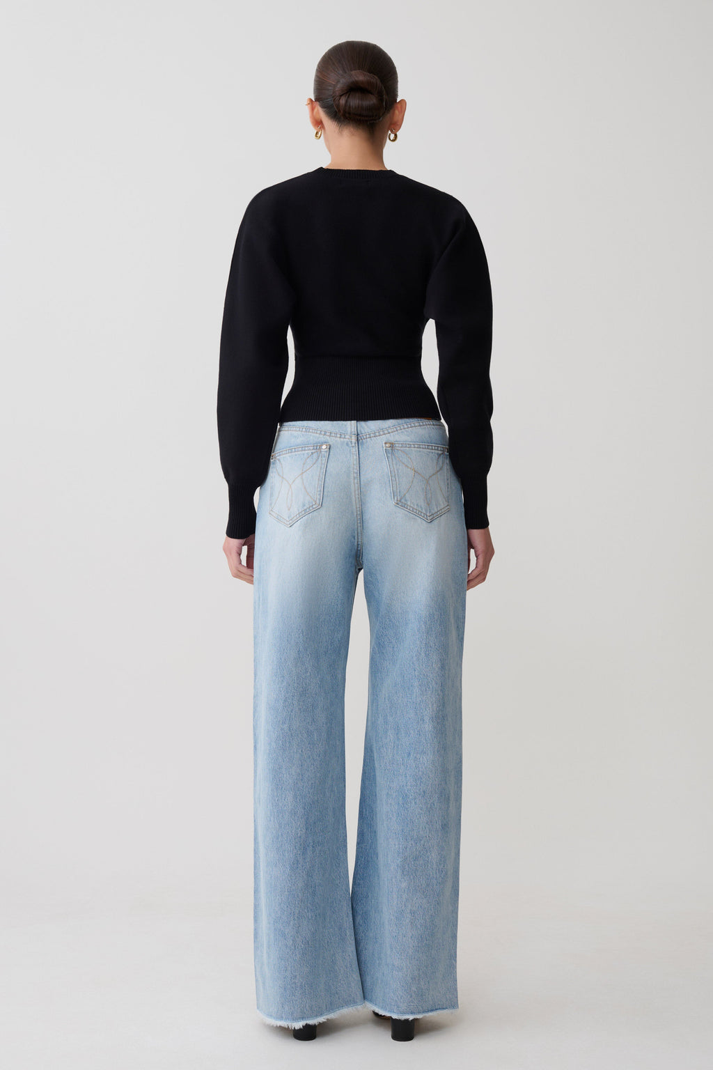 Cinched Waist Jumper - Black