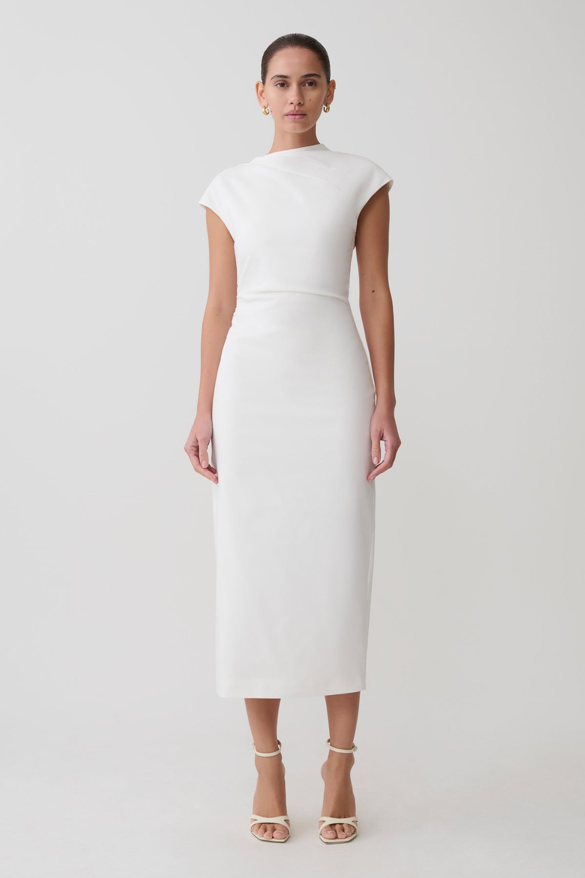 Cotton Midi Dress - White