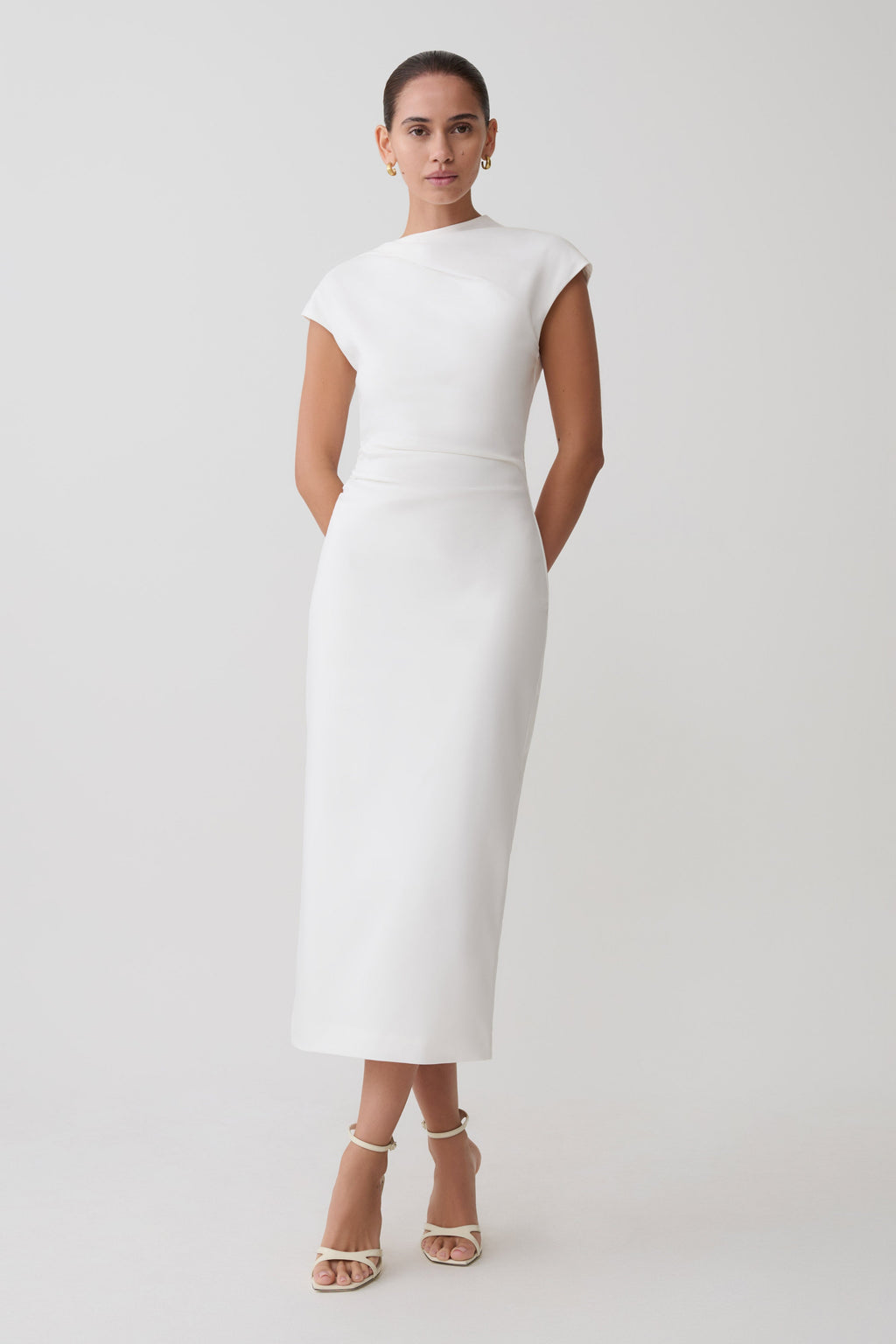 Cotton Midi Dress - White