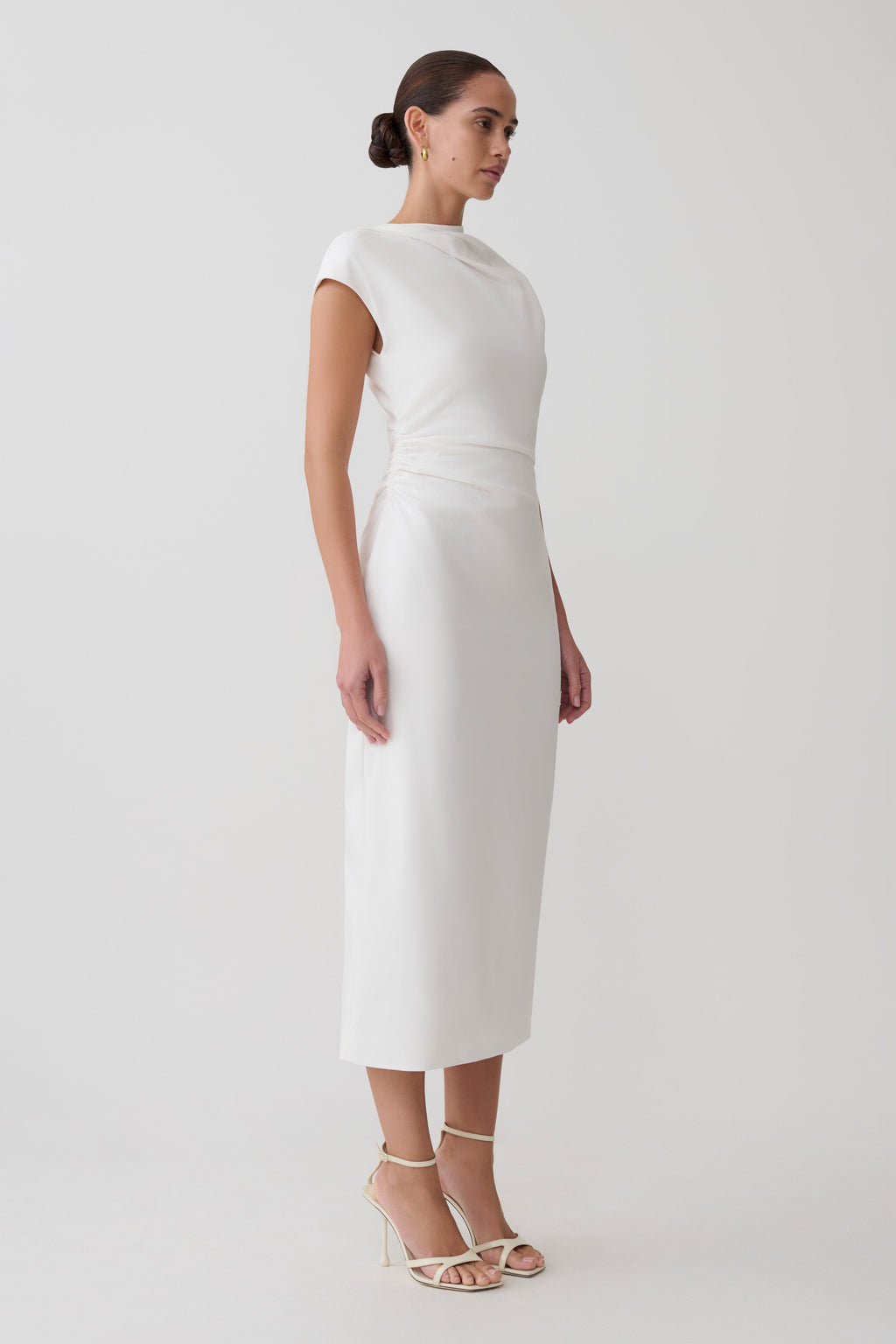 Cotton Midi Dress - White