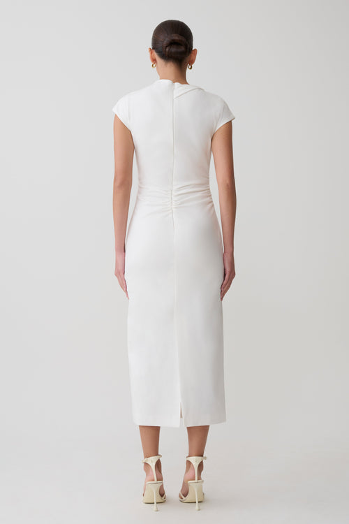 Cotton Midi Dress - White