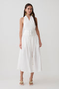 Multi-Wear Cotton Midi Dress - White