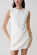 Linen Mini Dress - White