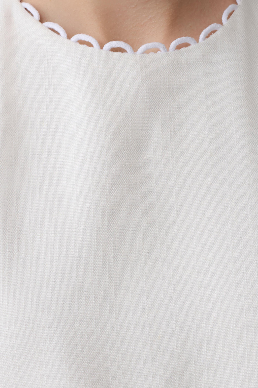 Linen Mini Dress - White