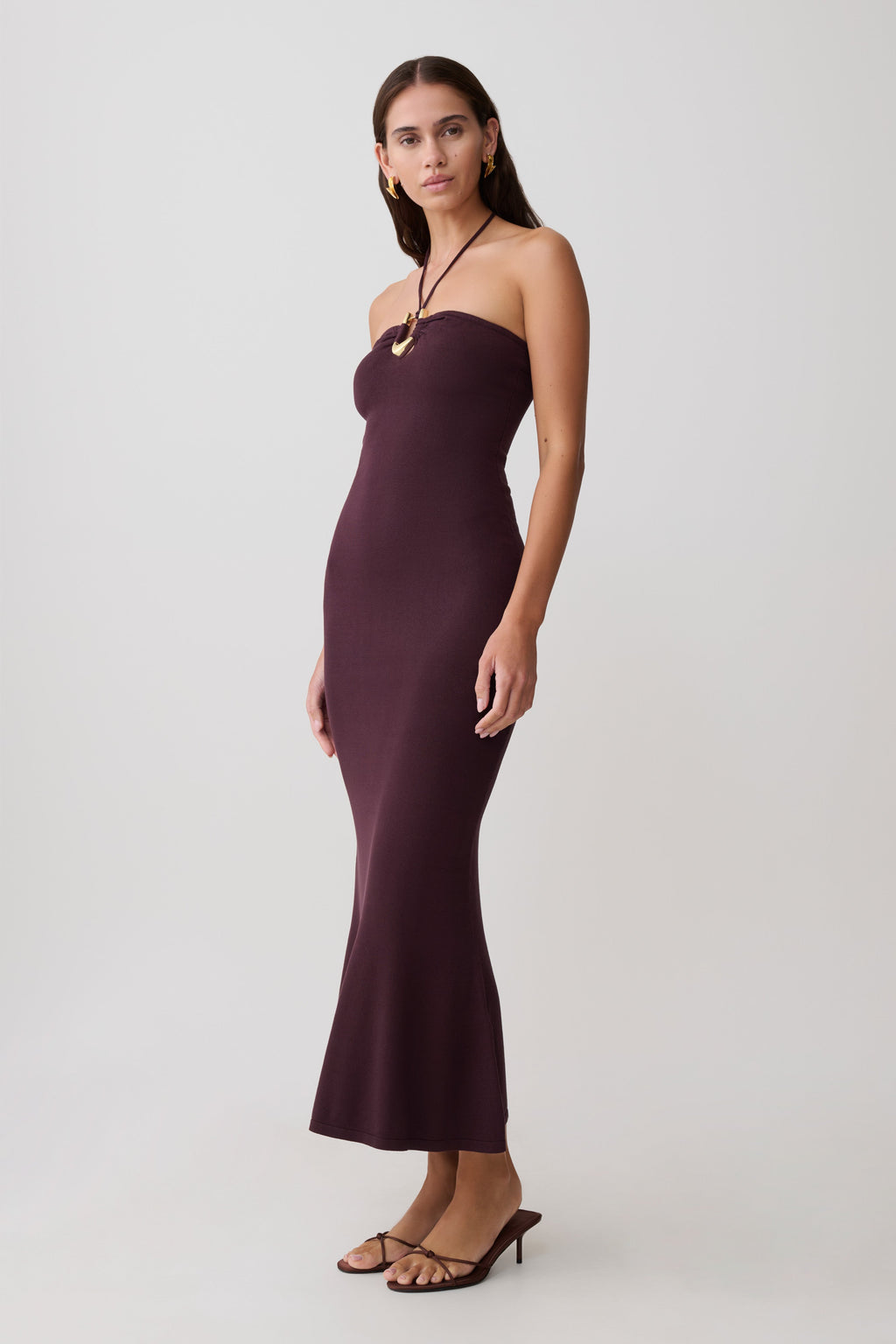 Knit Midi Dress - Chocolate