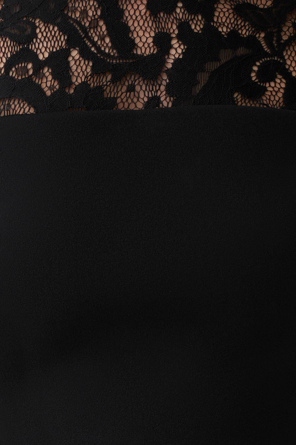 Long Sleeve Lace Mini Dress - Black