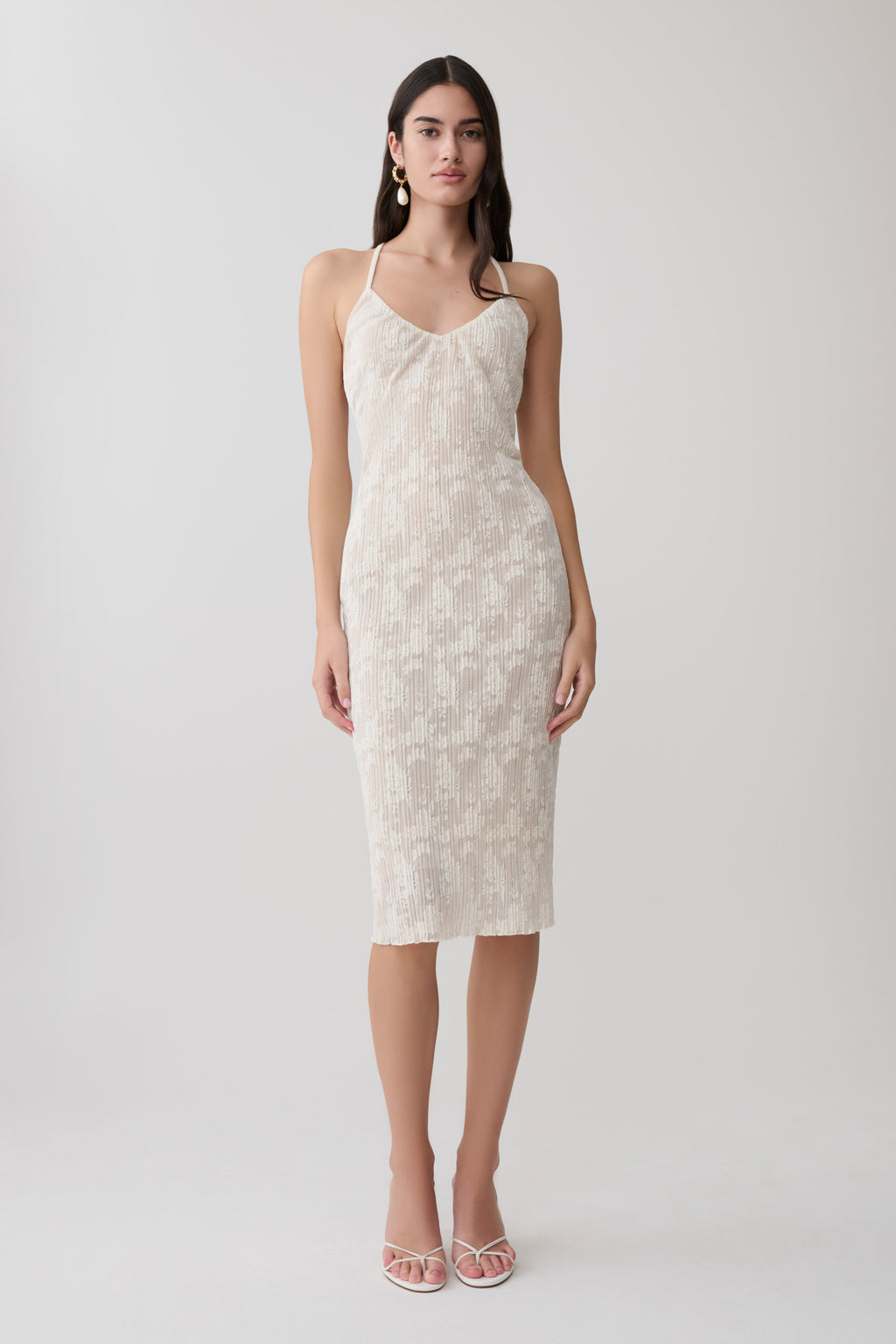 Lace Midi Dress - Ivory