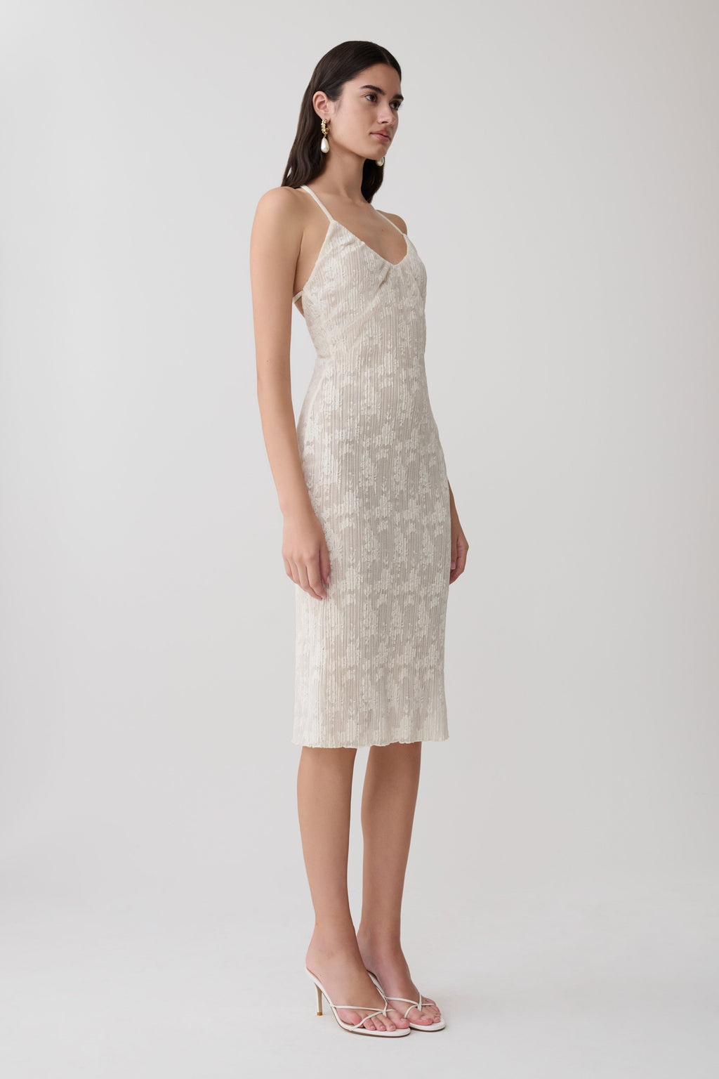 Lace Midi Dress - Ivory
