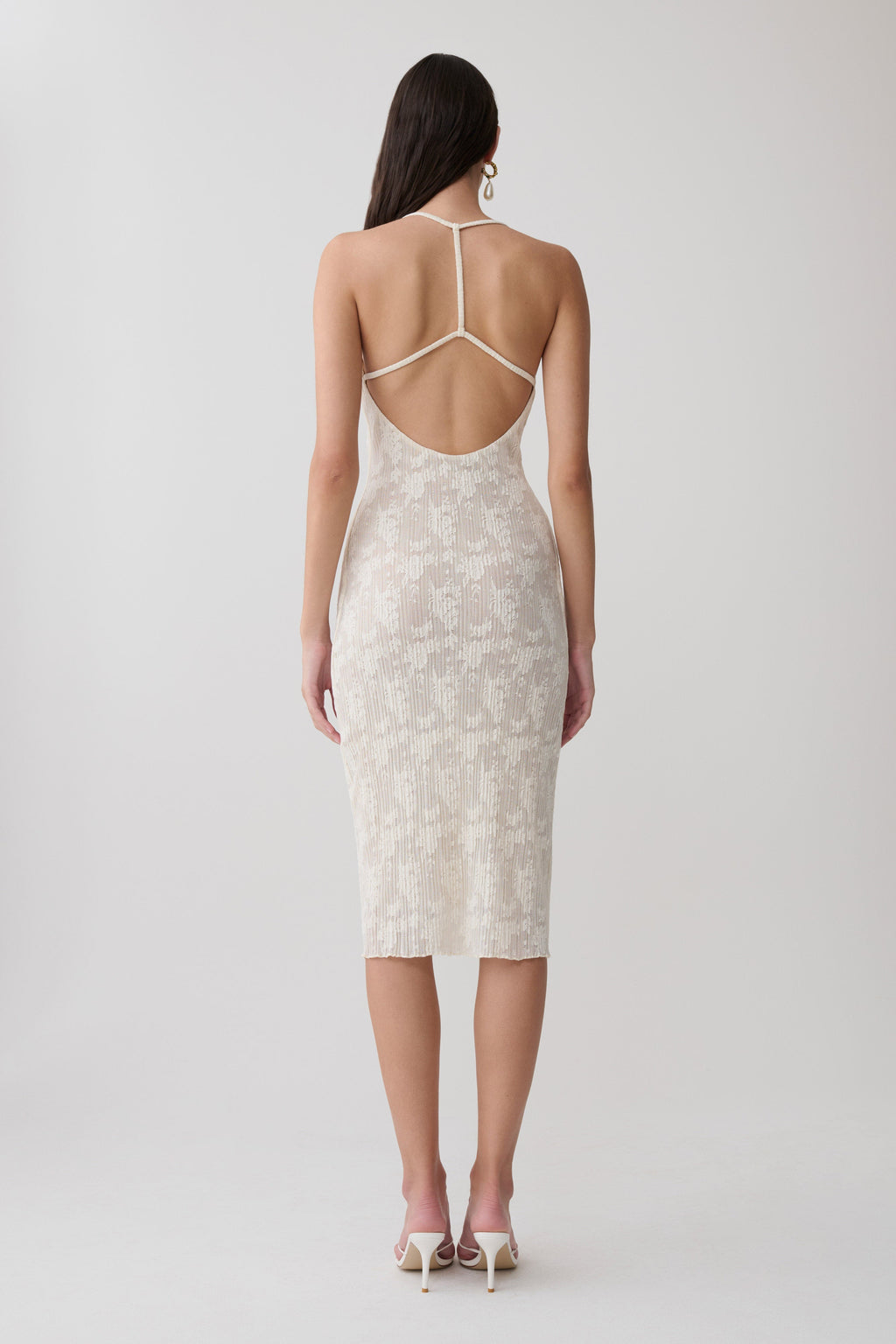 Lace Midi Dress - Ivory