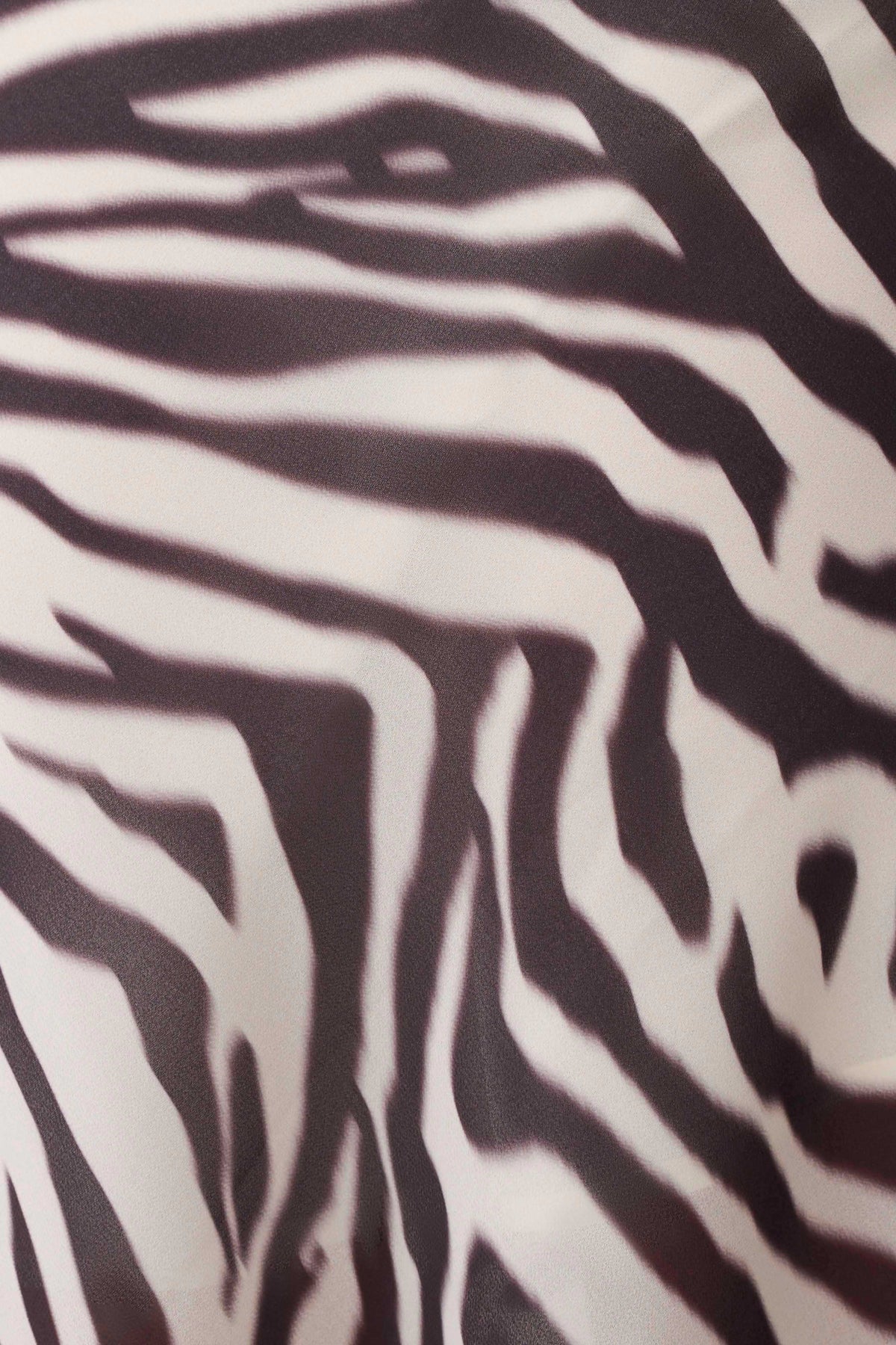 Chiffon Midi Skirt - Abstract Zebra Print