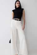 Wide Leg Denim Jeans - White