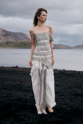 Embellished Maxi Dress - White