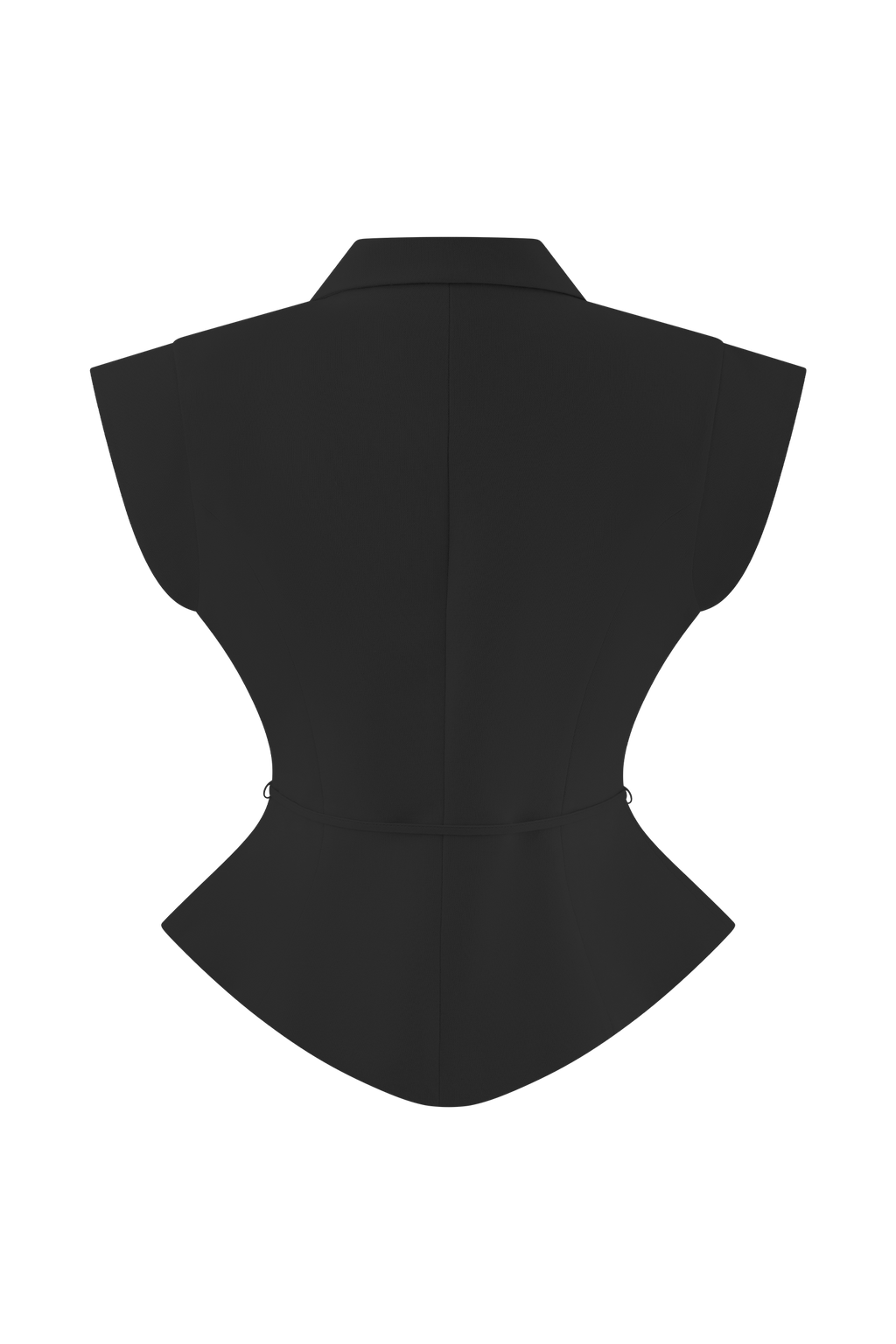 Shortsleeve Linen Top - Black