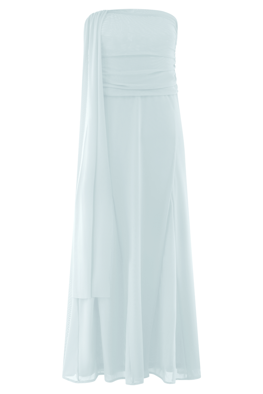 Mesh Maxi Skirt - Pale Blue