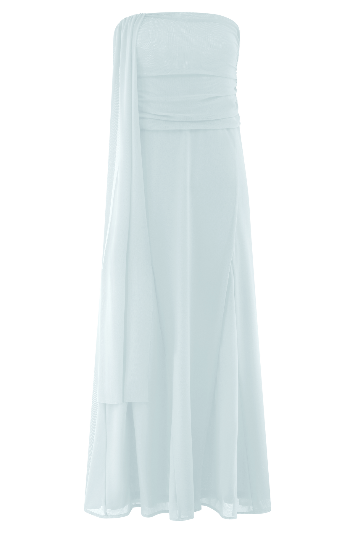 Mesh Maxi Skirt - Pale Blue