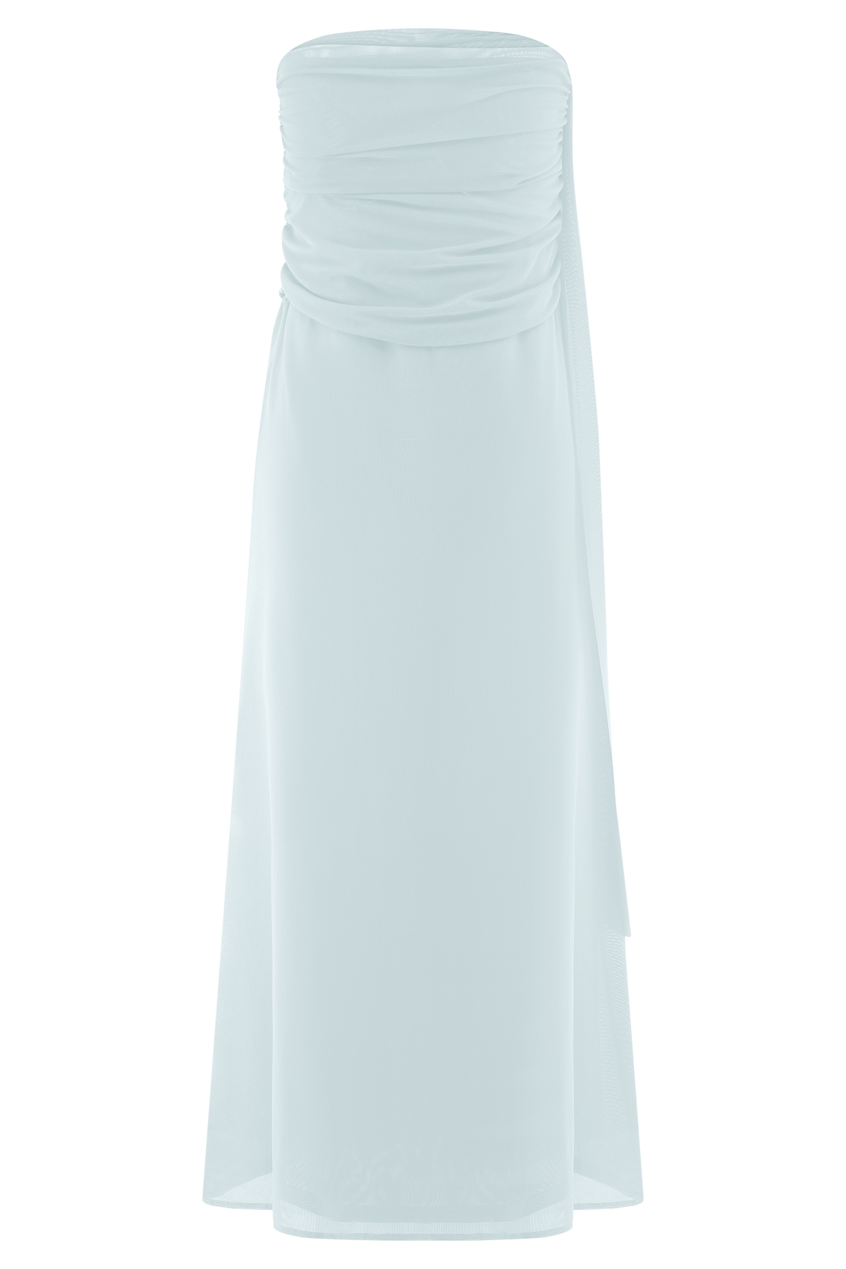 Mesh Maxi Skirt - Pale Blue