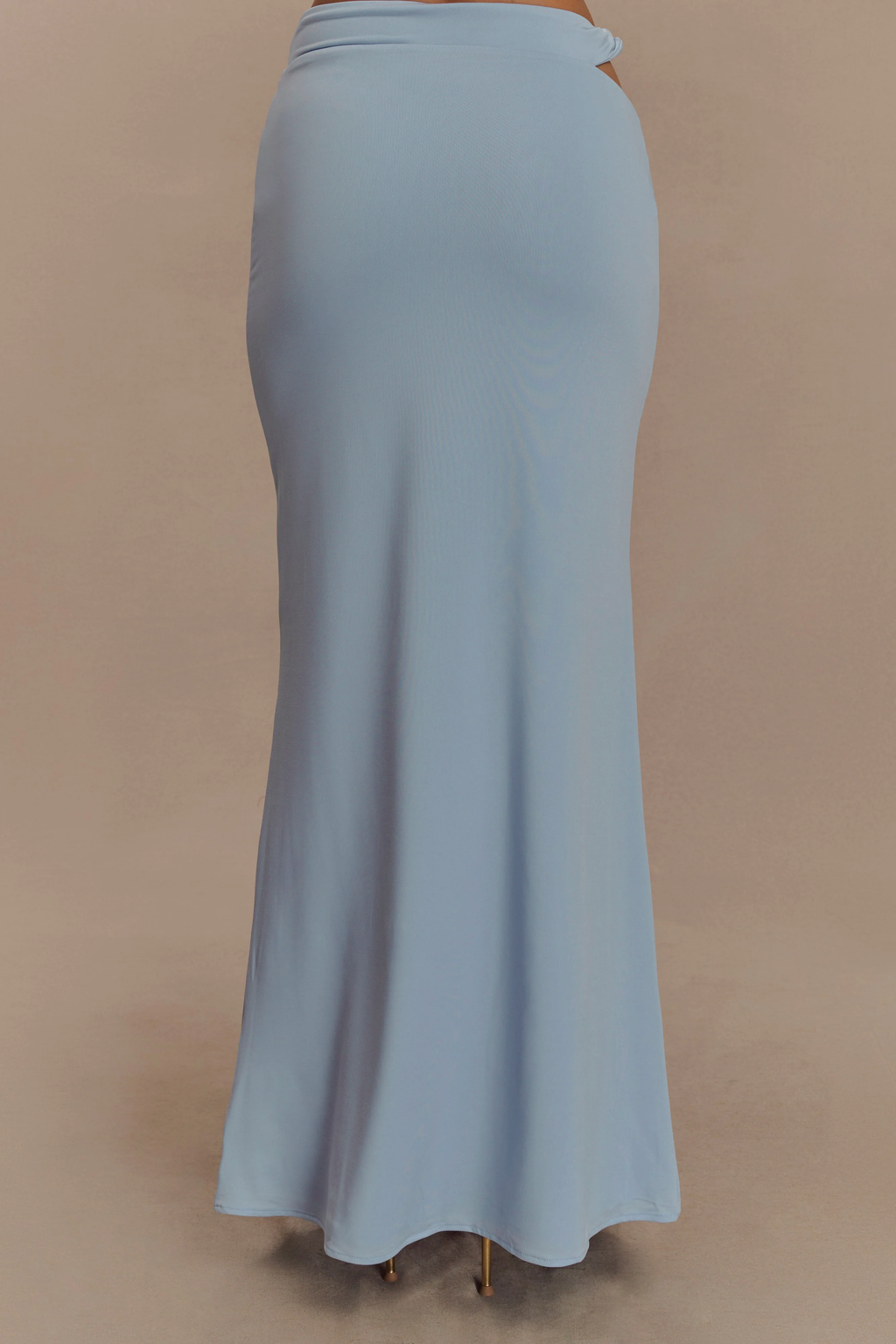 Slinky Twist Midi Skirt - Pale Blue