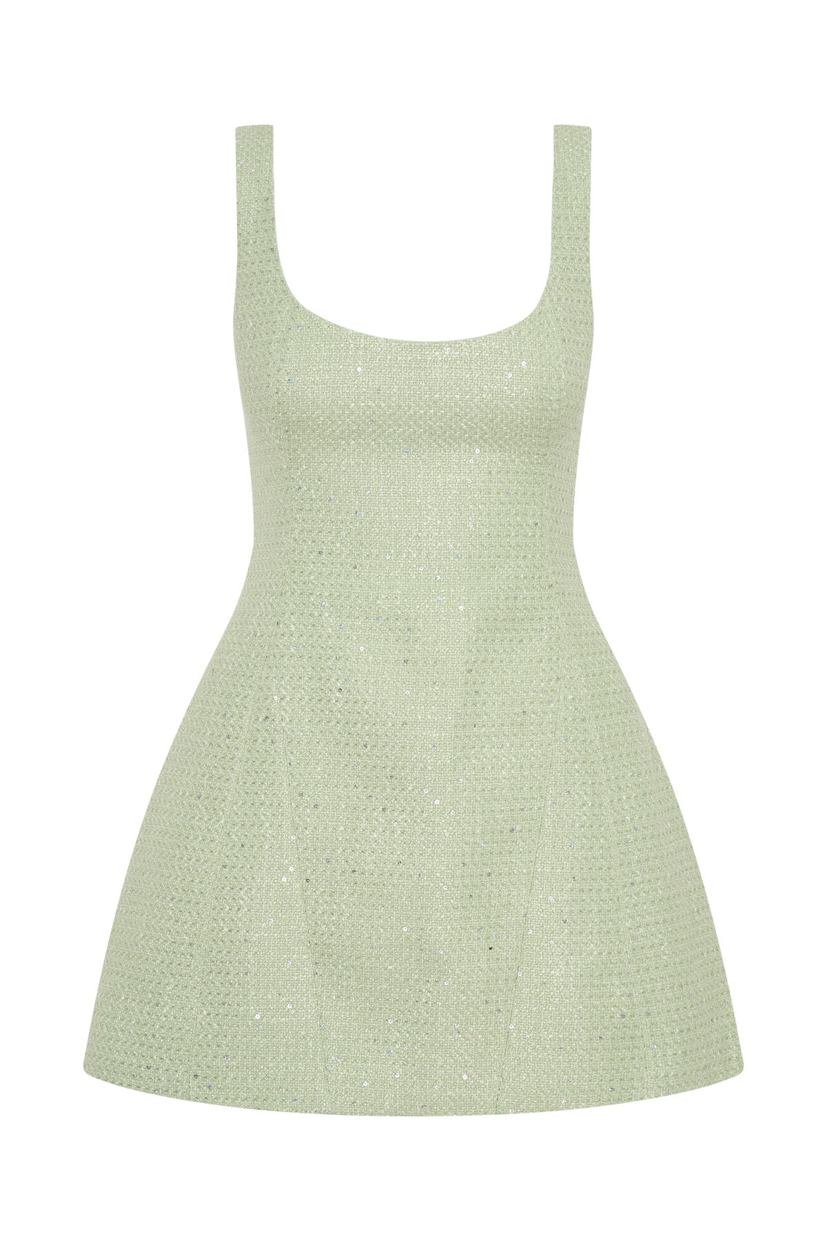 Tweed Mini Dress - Pastel Green