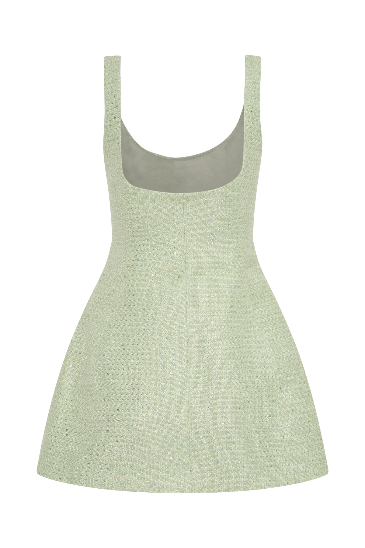 Tweed Mini Dress - Pastel Green