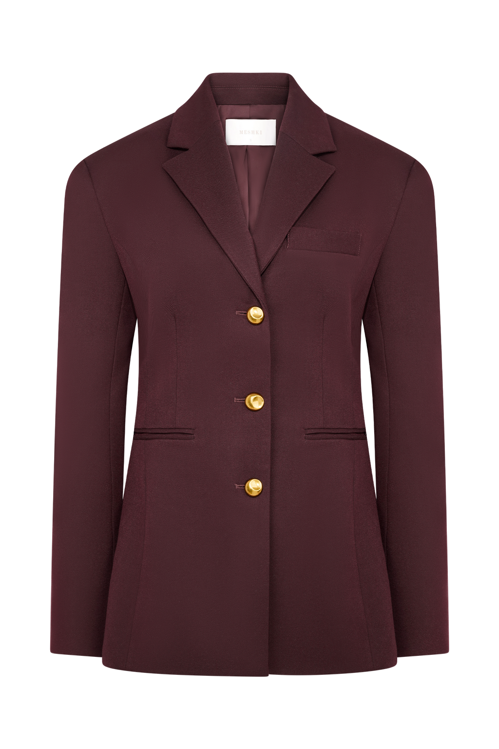 Cinched Blazer - Mahogany