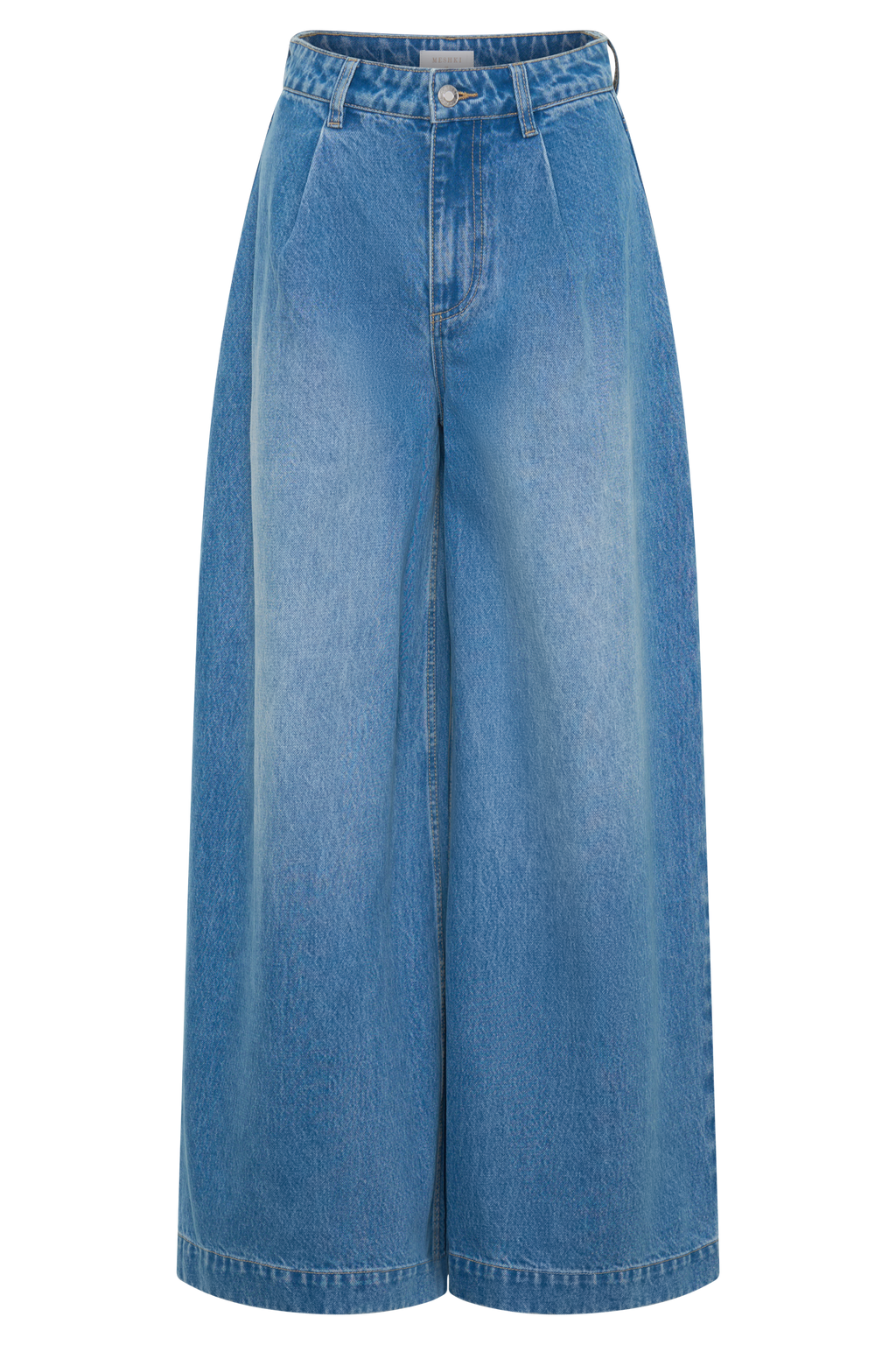 Oversized Jean With Front Pleat - Summer Blue