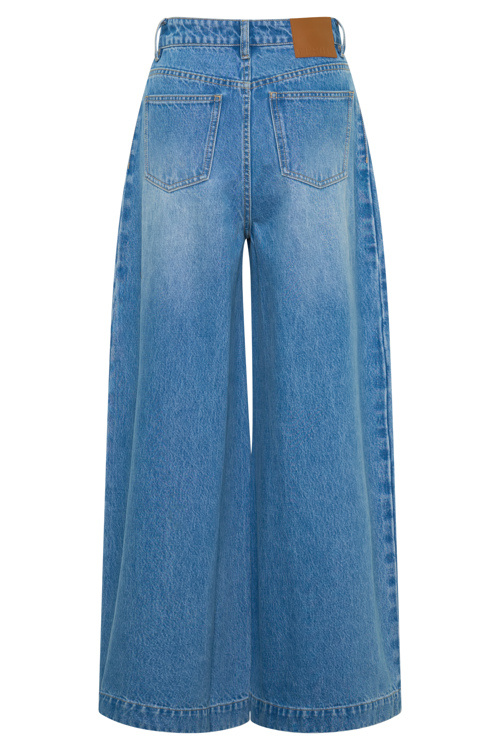 Oversized Jean With Front Pleat - Summer Blue