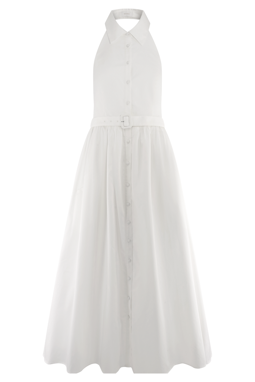 Collared Midi Dress - White