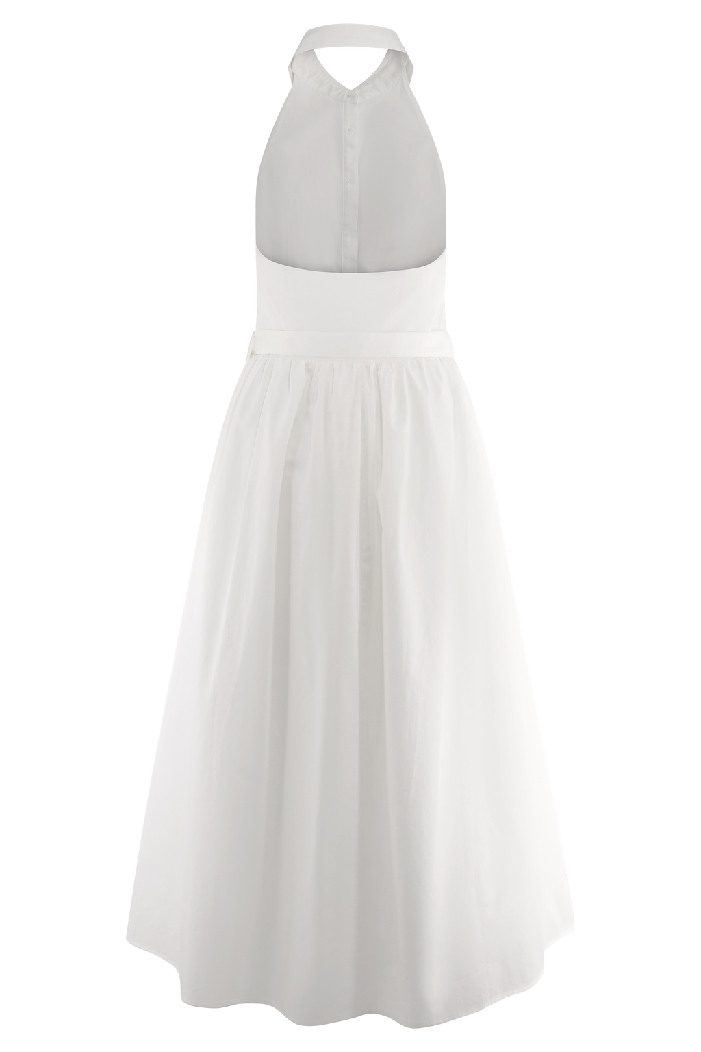 Collared Midi Dress - White