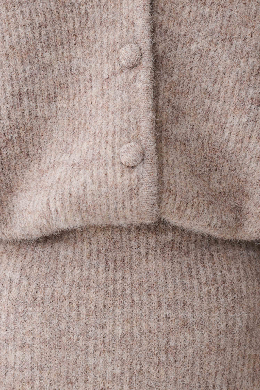 Long Sleeve Midi Knit Dress - Oat Marle