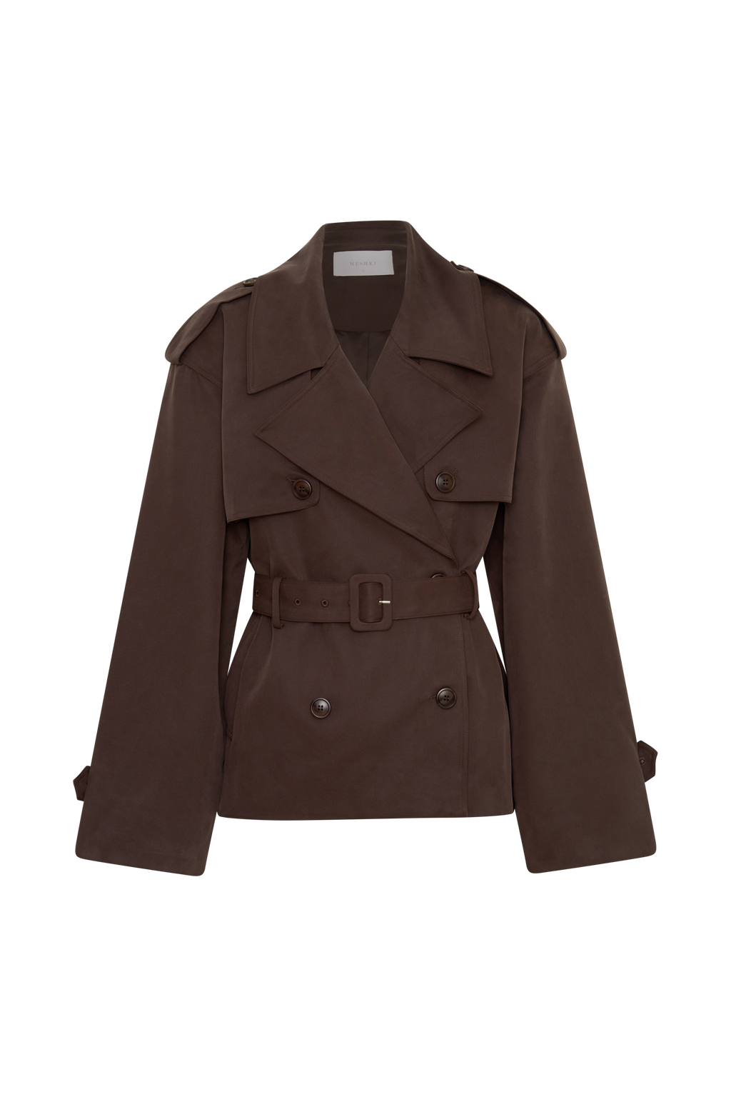 Short Trench Jacket - Chocolate
